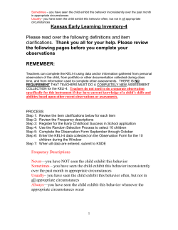 KELI-4 Clarifications