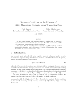 Necessary Conditions for the Existence of Utility Maximizing