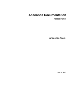 Anaconda Documentation