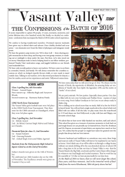 December 2015 - Vasant Valley