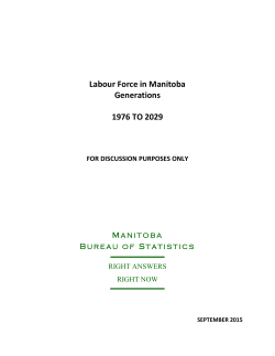 Labour Force in Manitoba Generations 1976 TO 2029