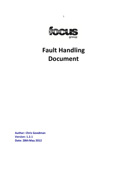 Fault Handling Document