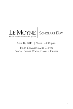 scholars day - Le Moyne College