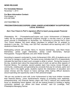 NEWS RELEASE - Junior Achievement