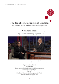 The Double Discourse of Cinema: