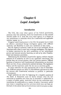 Commission on CIA Activities within the United States: Chapter 6