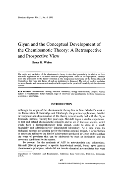 Glynn and the conceptual development of the chemiosmotic theory