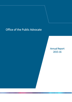 Office of the Public Advocate - Department of Justice and Attorney