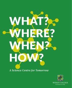 A Science Centre for Tomorrow