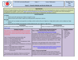 Topic 5 &ndash; Fluently Multiply and Divide Within 100