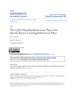 The Cstf2t Polyadenylation Gene Plays a Sex