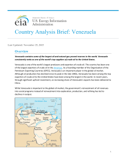 Country Analysis Brief: Venezuela