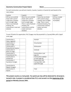 Geometry Construction Project Rubric Name