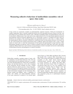 Measuring collective behaviour of multicellular ensembles: role of