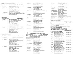 Annual publication listing your elected officials