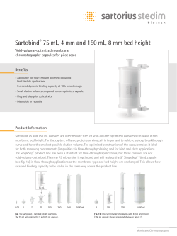 Sartobind® 75 mL, 4 mm and 150 mL, 8 mm bed height
