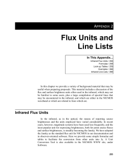 Appendix 2: Flux Units and Line Lists