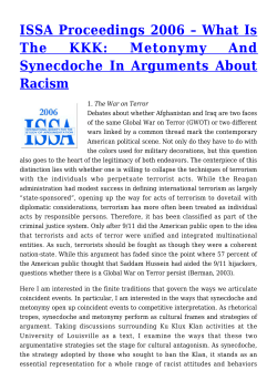 Metonymy And Synecdoche In Arguments About Racism