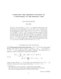 Computing the partition function of a polynomial on