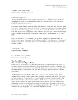 2.0 The Flint Hills Story Exhibit Description: Area Theme Title