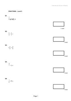Fractions (level 5) - International School of Madrid