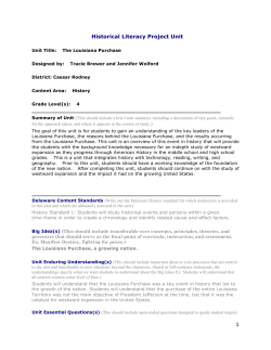 1 Historical Literacy Project Unit Stage 1 &ndash; Desired Results