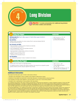 Traditional Long Division