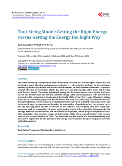 Taut String Model: Getting the Right Energy versus Getting the