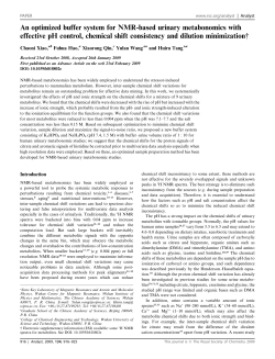 An optimized buffer system for NMR