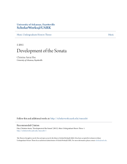 Development of the Sonata - ScholarWorks@UARK
