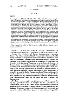 478 Act 1979-100 SB 276 Section 306. Agricultural Lands
