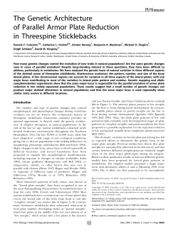 colosimo et al 2004 plossb - plate qtls - UBC Zoology
