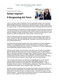 Senior Improv? A Burgeoning Art Form