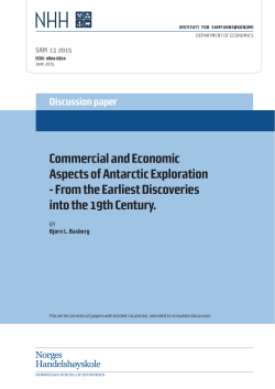 Commercial and Economic Aspects of Antarctic Exploration