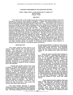 ACCIDENT PRONENESS IN THE INDUSTRIAL