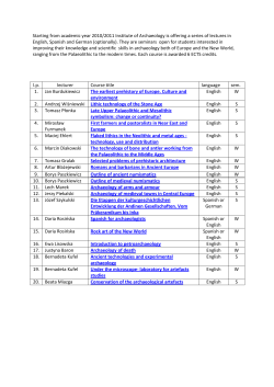 Spanish for archaeologists - Instytut Archeologii Uniwersytetu