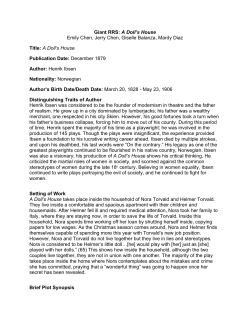 Giant RRS: A Doll`s House Emily Chen, Jerry Chen, Giselle Balanza