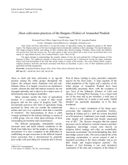 Jhum cultivation practices of the Bangnis (Nishis) of Arunachal