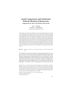 Social Comparisons and Satisfaction With the Division of