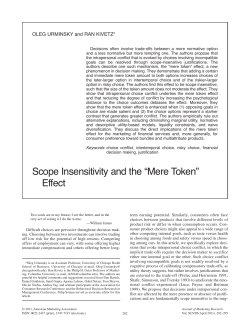 scope insensitivity and the &ldquo;mere token&rdquo; effect