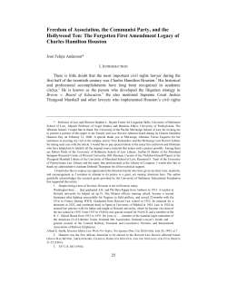 Freedom of Association, the Communist Party