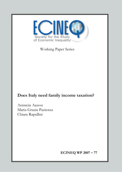Does Italy need family income taxation?