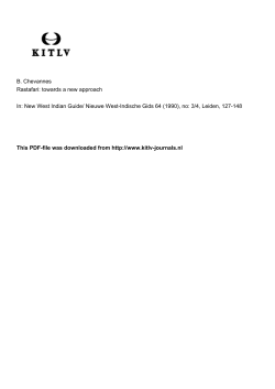 B. Chevannes Rastafari: towards a new approach In