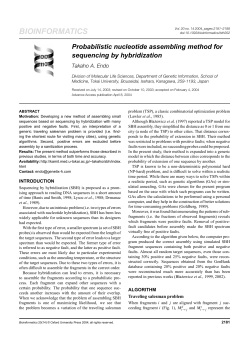Probabilistic nucleotide assembling method for sequencing by