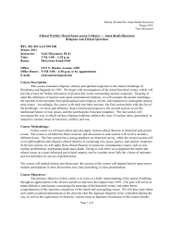 Ethical Worlds: Moral Issues across Cultures &mdash; Atom Bomb