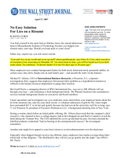 For Lies on a R&eacute;sum&eacute;