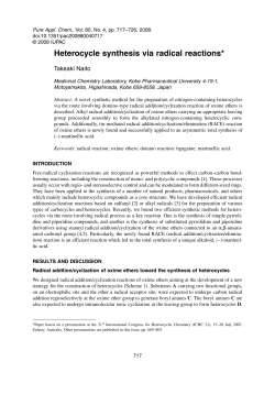 Heterocycle synthesis via radical reactions