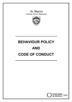 behaviour policy and code of conduct