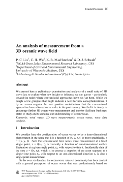An analysis of measurement from a 3D oceanic wave field