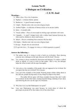 Lesson No-01 A Dialogue on Civilization - CEM Joad